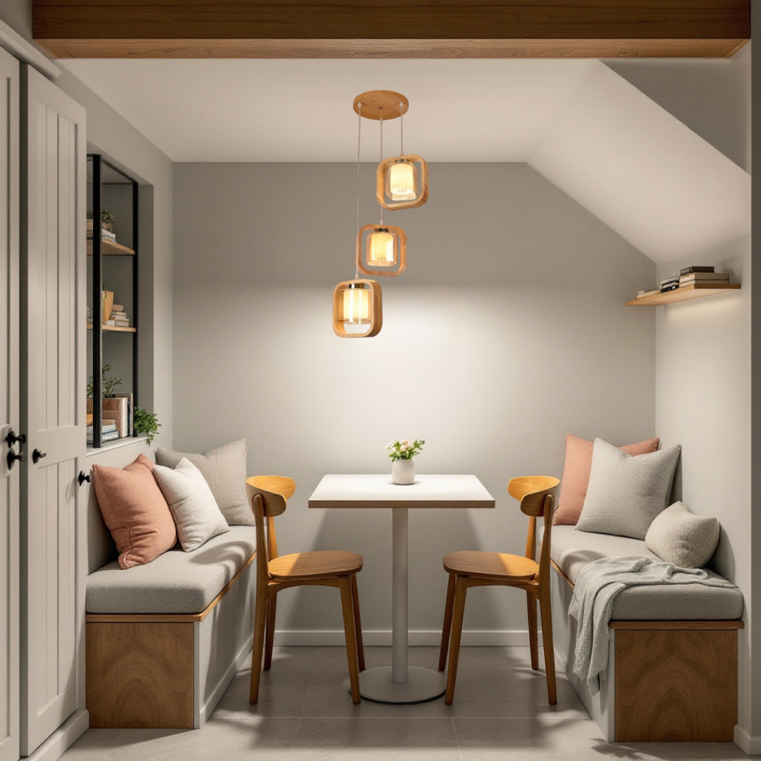 Lustra Lemn Suport Rotund 3xE27 NovaWood