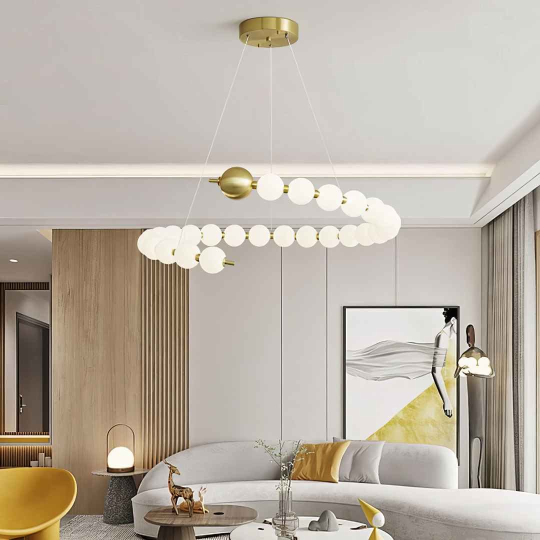 Lustra LED Abajur 72W Fibonacci Echivalent 500W cu Telecomanda