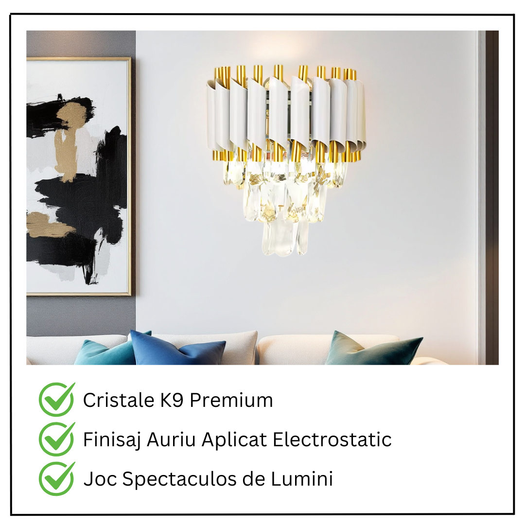 Aplica Perete Cristal WHITE PANTHER