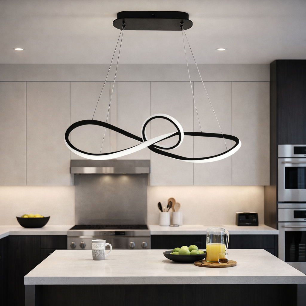 Lustra LED Suspendata Marco Black Premium Echivalent 250W