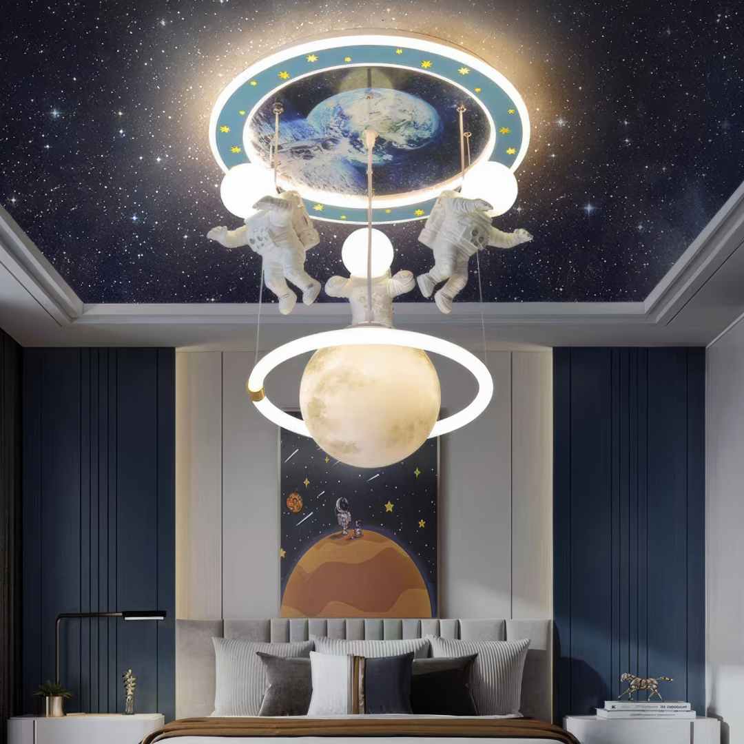 Lustra LED Suspendata 100W Astro Friends Telecomanda Echivalent 500W