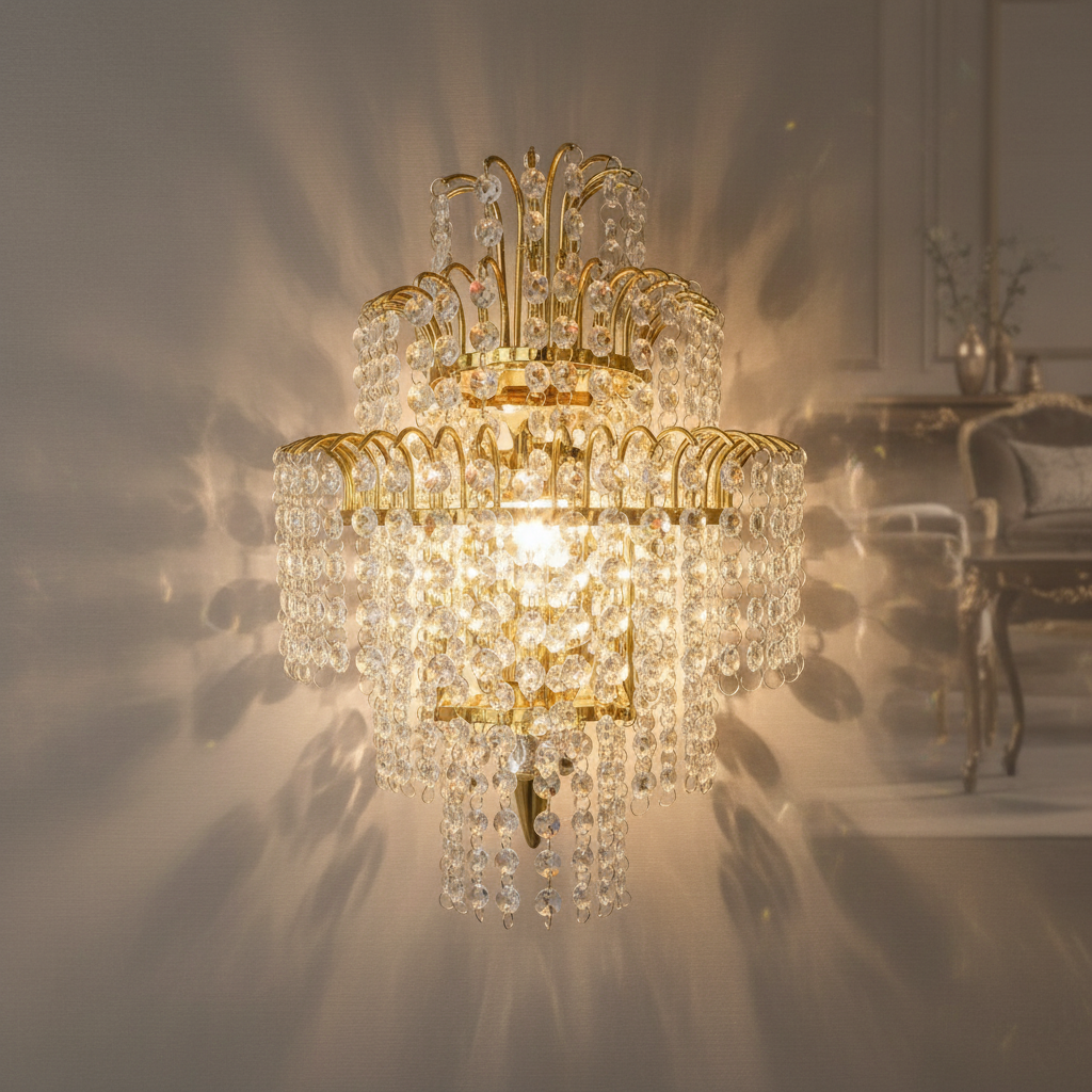 Aplica Perete 3xE14 Cristal KRYNA Gold