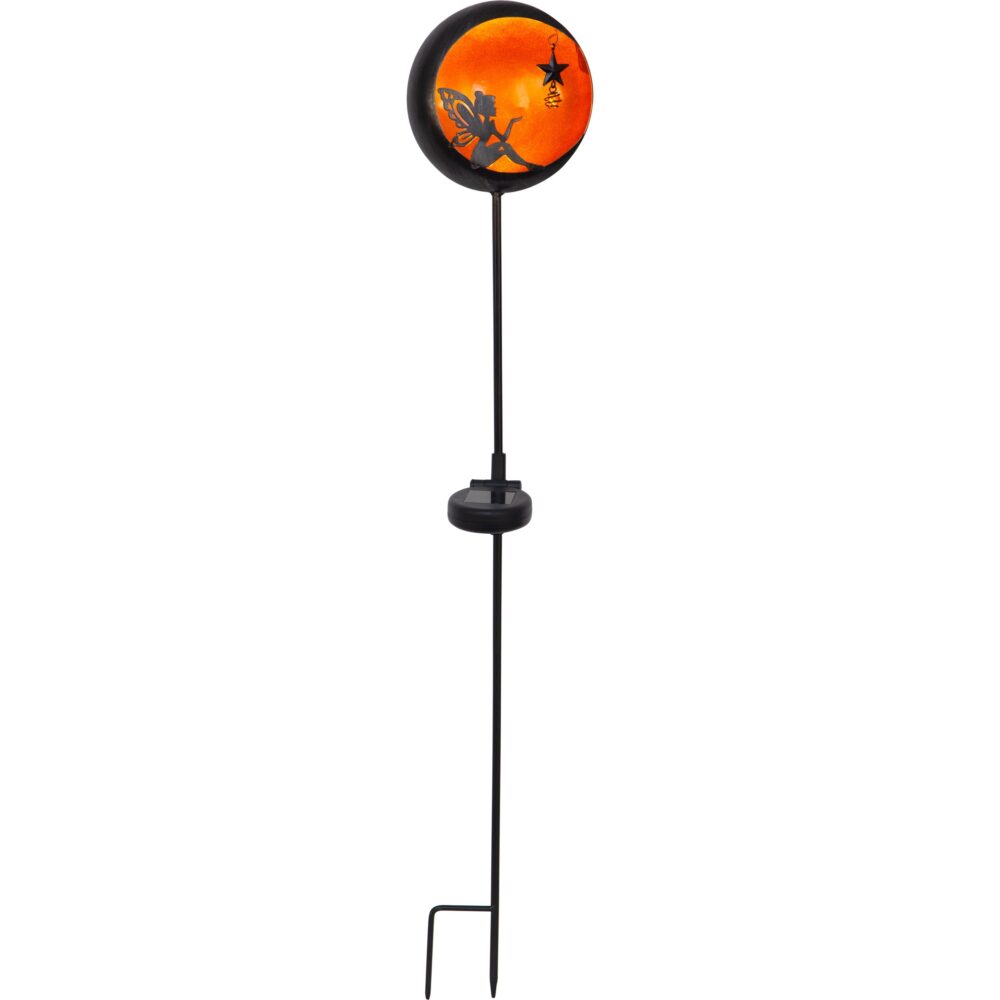 Stalp de Gradina SOALR Black & Amber cu Incarcare Solara 76CM Premium