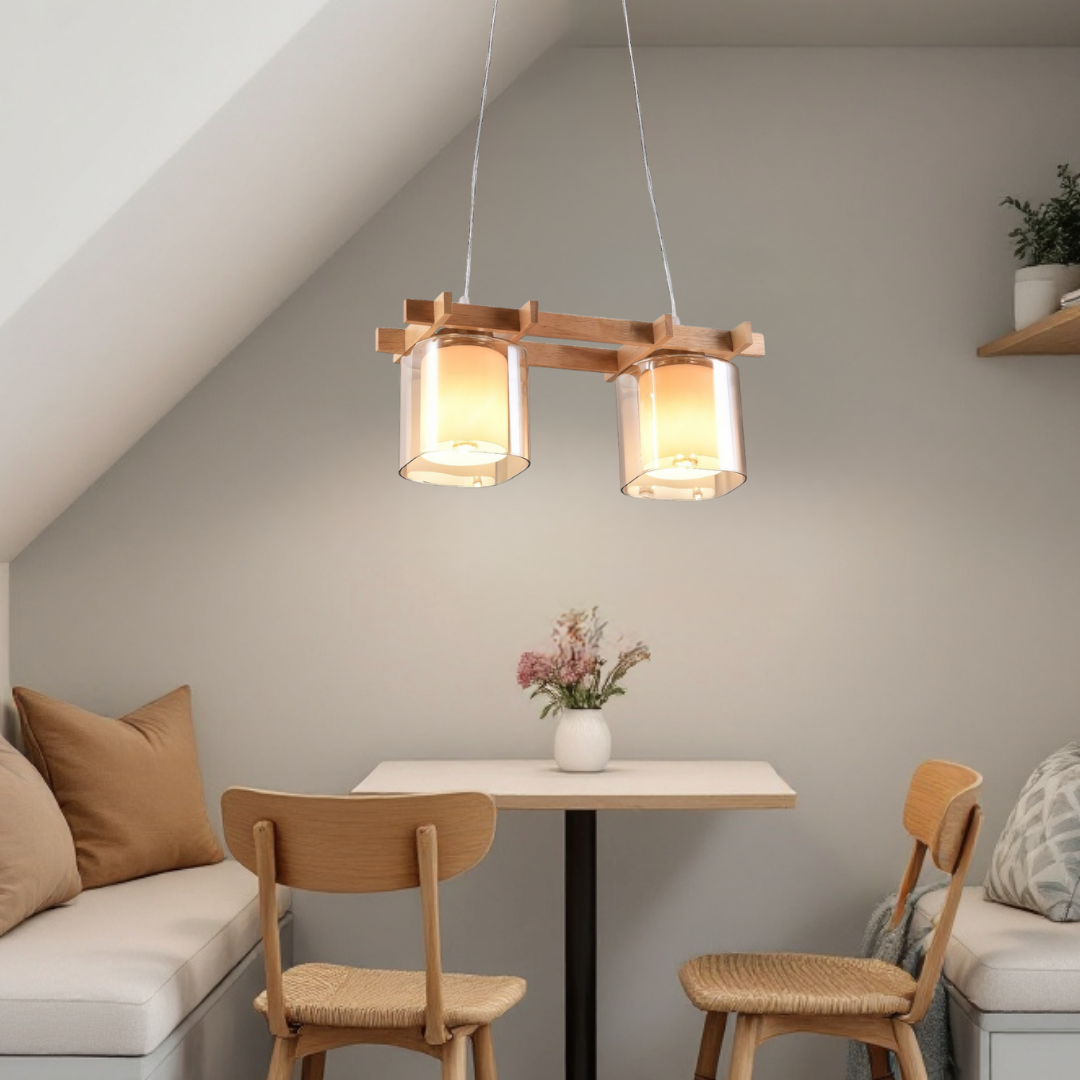 Lustra Lemn 2xE27 NovaWood