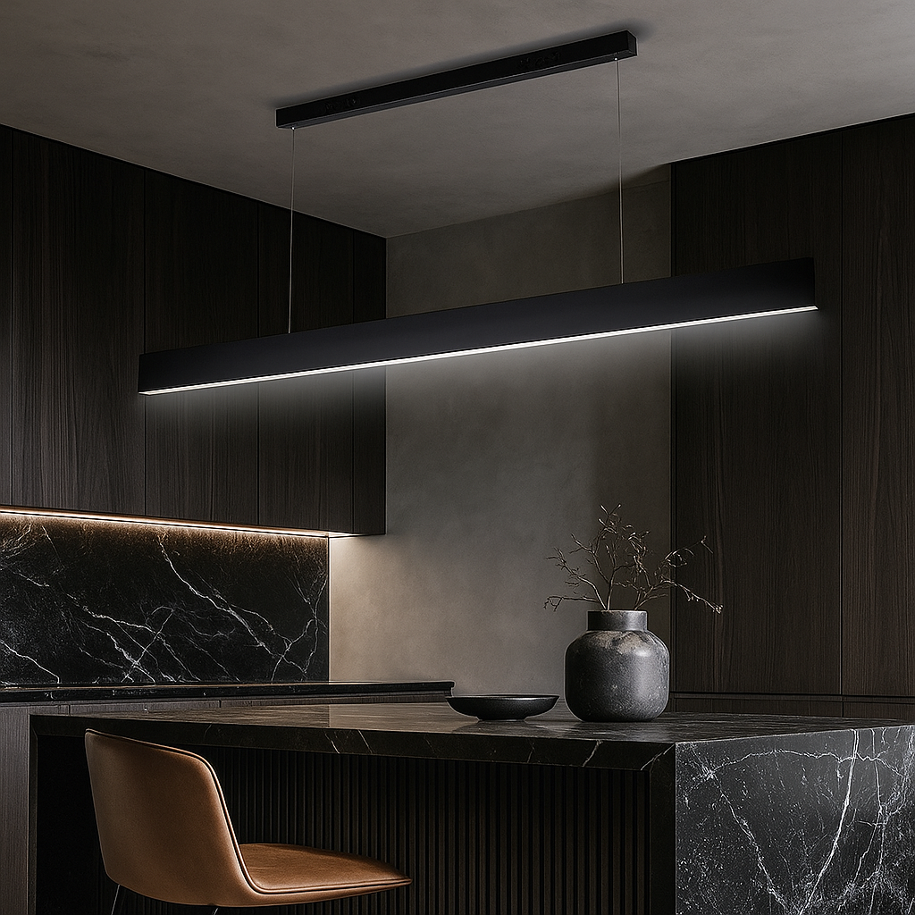 Lustra LED 120cm Lyne Telecomanda Wifi 2.4G Black NEAGRA / SUSPENDATE / 120CM Lighting Fixtures