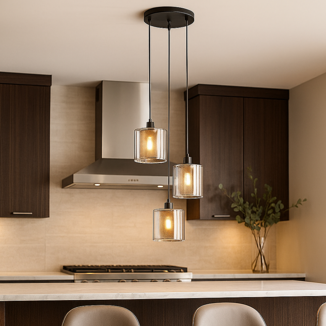 Lustra Suspendata 3xE14 Cooper Black