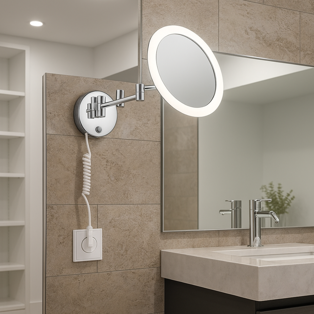 Aplica LED Baie Reglabila cu Lupa si Buton on/off