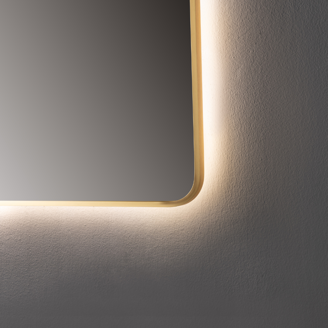 Oglinda LED DUBLIN Gold 80x80CM 3 Lumini si Touch