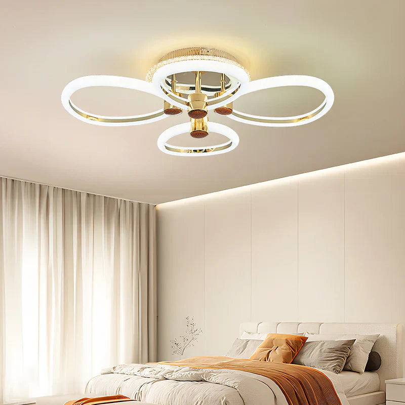 Lustra LED 126W Athena Gold RGB Telecomanda