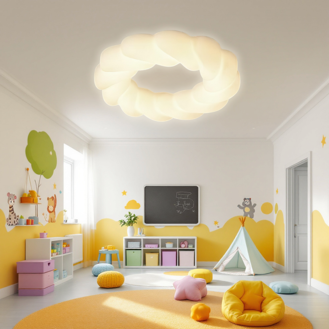 Lustra LED 120W Fluffy Cloud Telecomanda Echivalent 600W