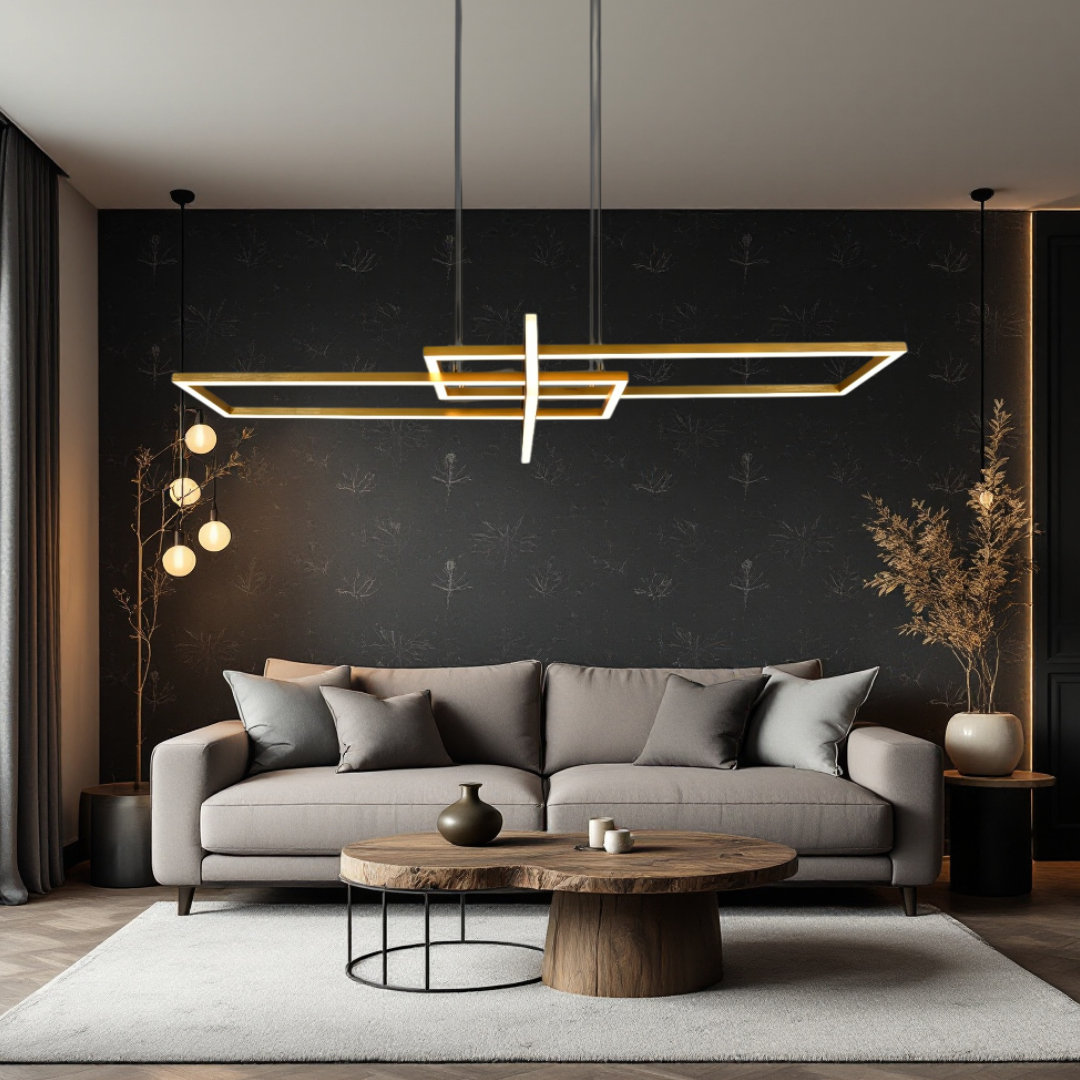 Lustra LED Suspendata PREMIUM SALINAS GOLD Echivalent 500W Dimabila