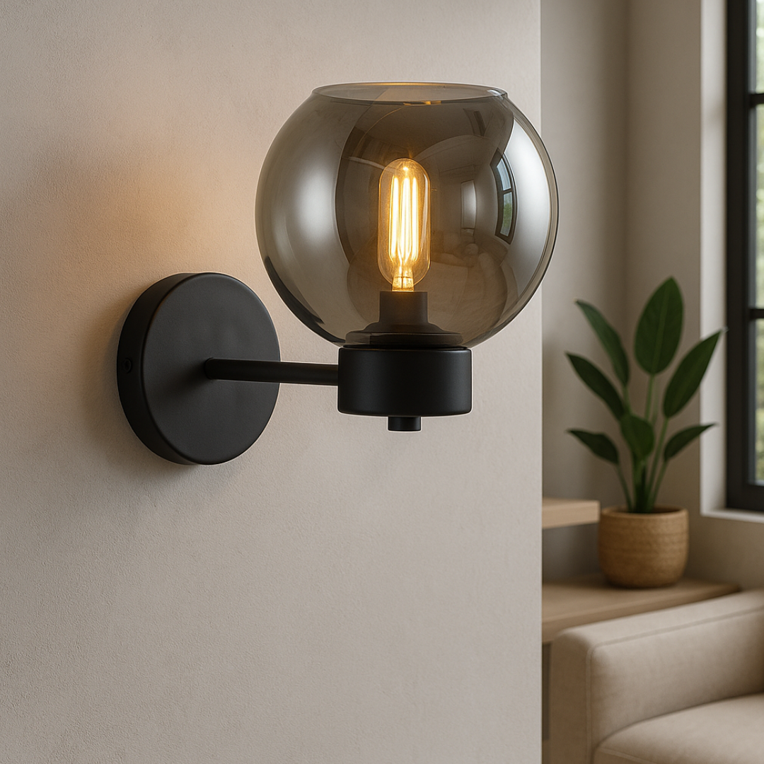 Aplica Perete Fiore Neagra Abajur fumuriu