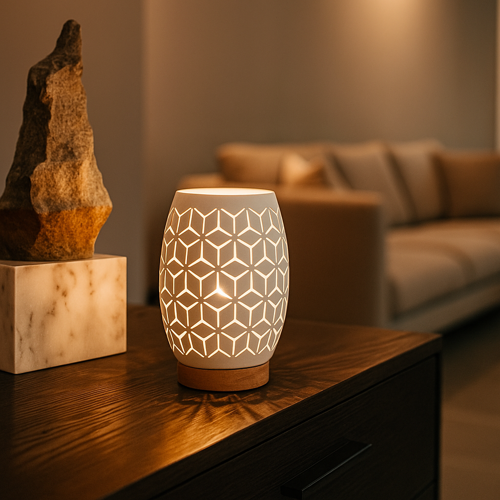 Veioza Decorativa BIDAR 1xE27 Alba