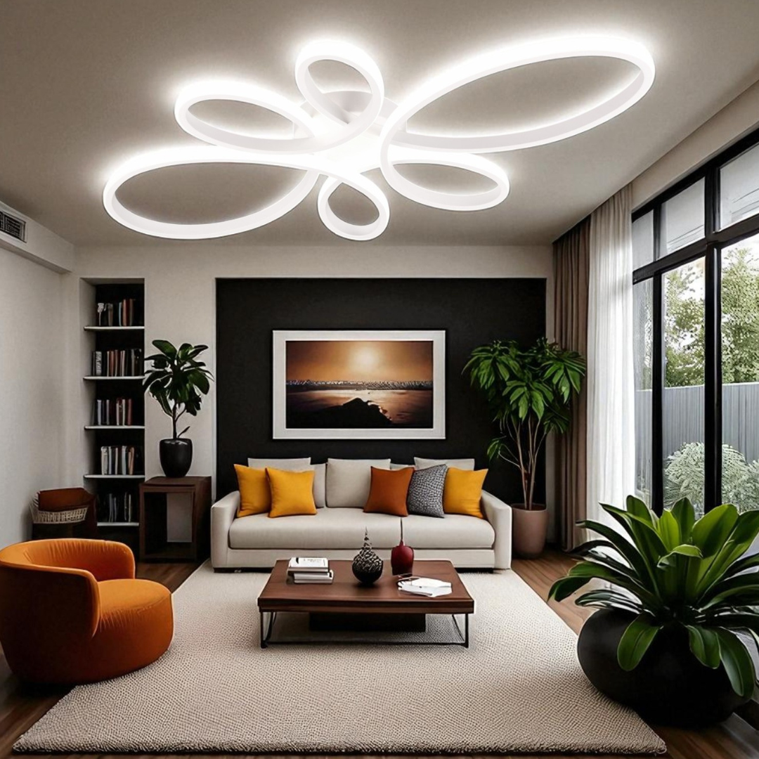 Lustra LED 32W White FLY ALBA / 83CM / MINIMALIST DESIGN Lighting Fixtures