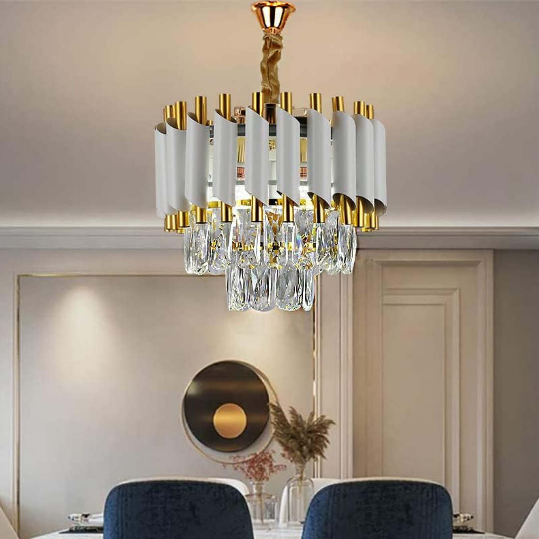 Candelabru Cristal WHITE PANTHER 30CM