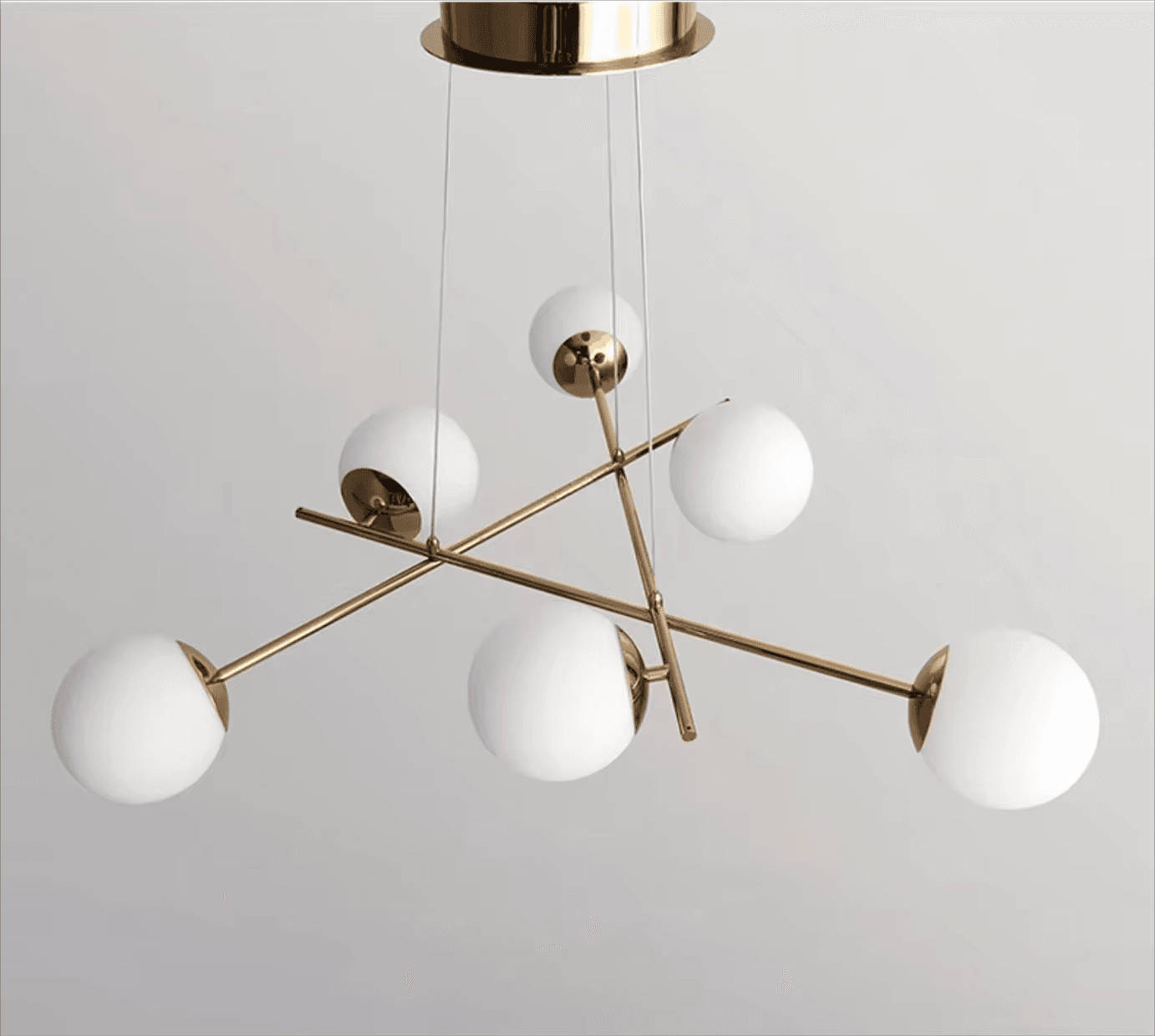 Lustra Abajur MAT Gold Suspendata 6xE27