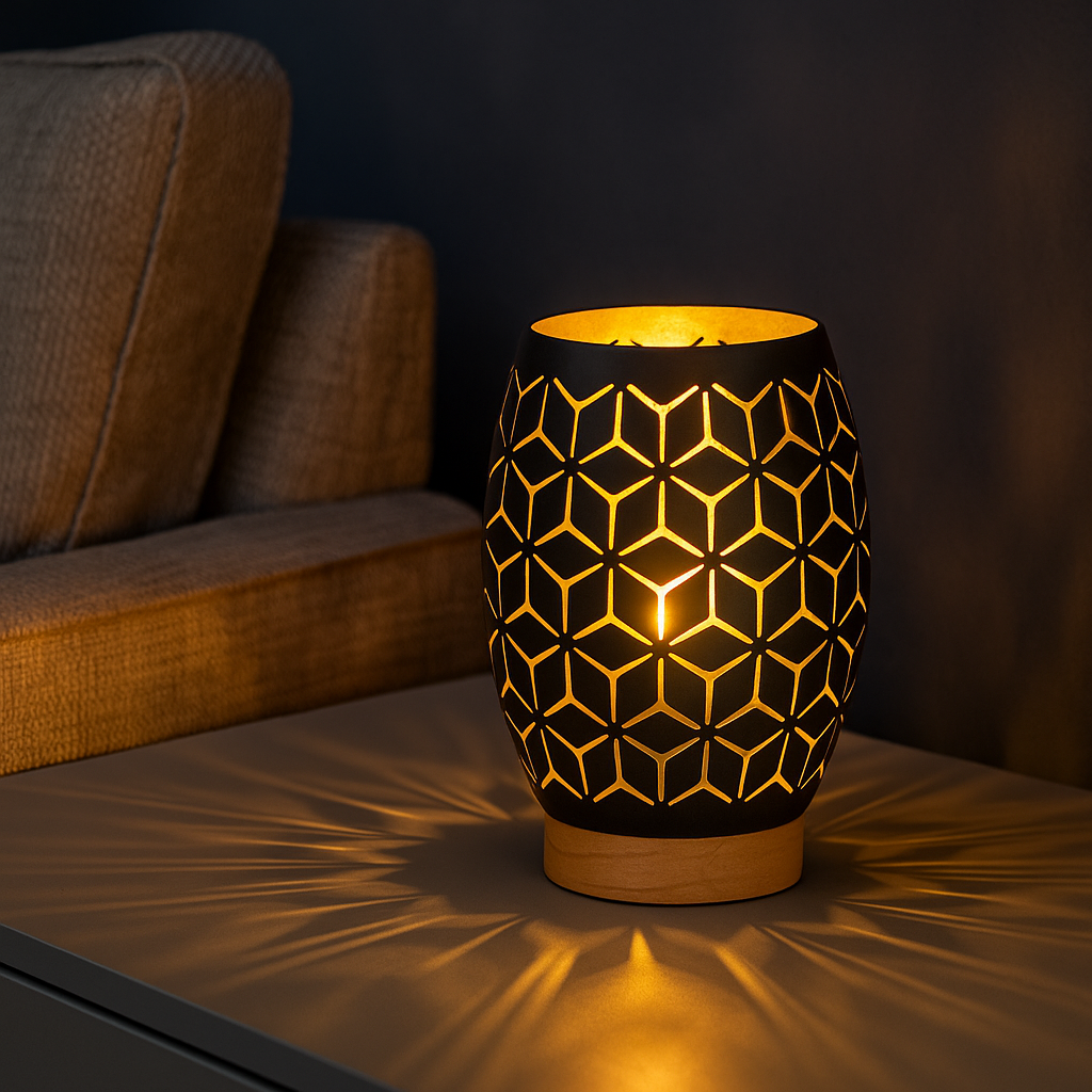 Veioza Decorativa BIDAR 1xE27 Neagra