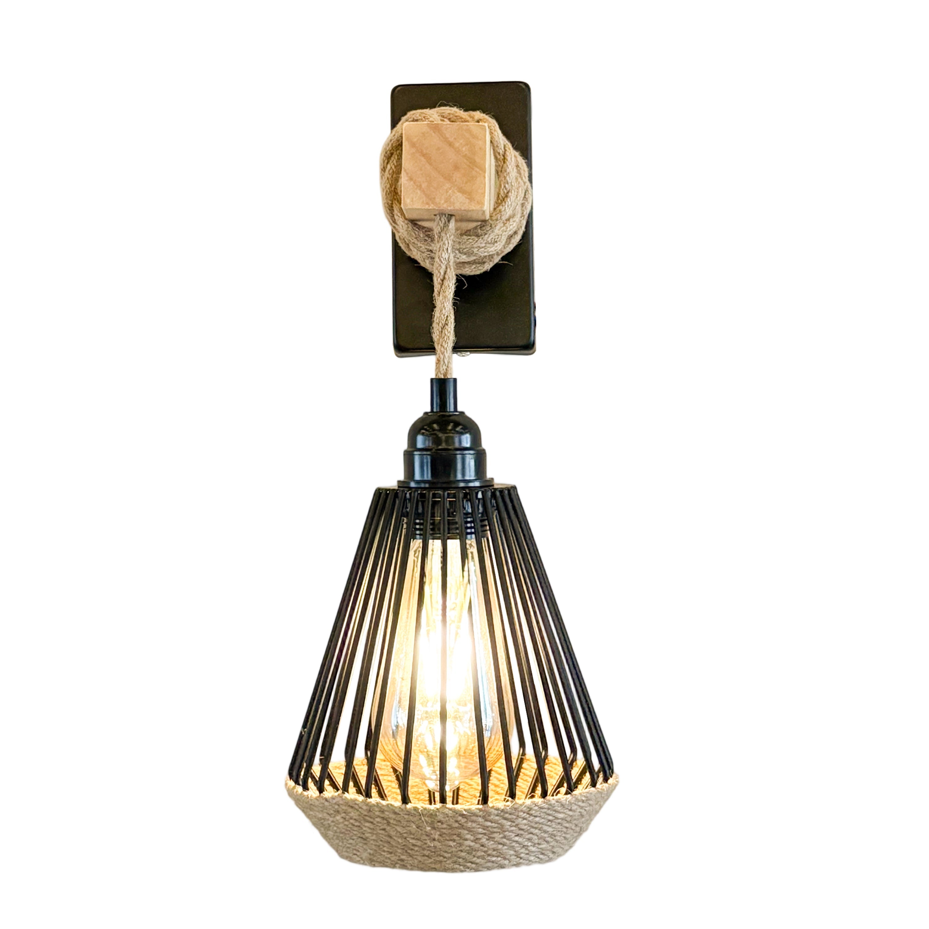 Aplica LOKY Black & Brown 1xE27