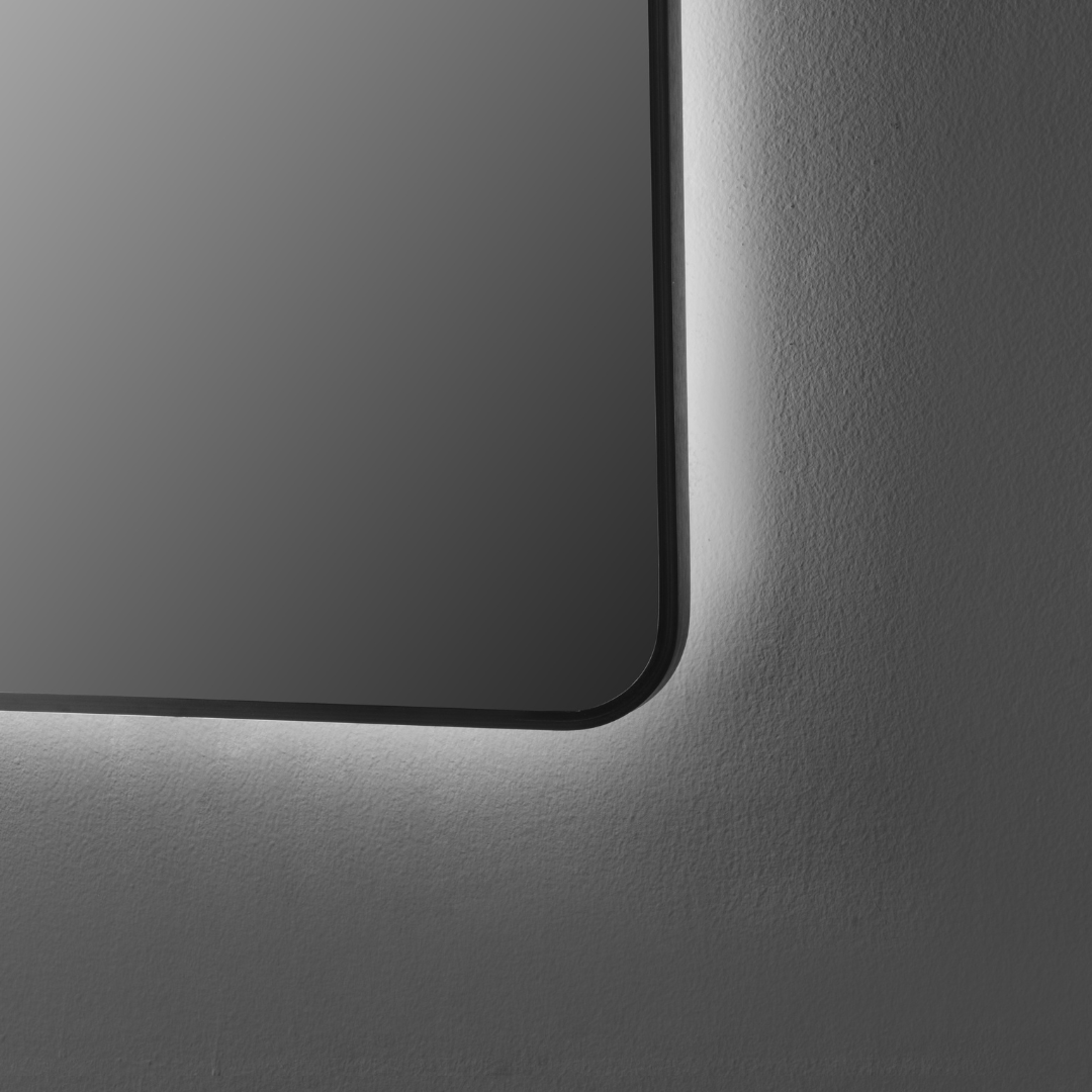 Oglinda LED DUBLIN Black 80x80CM 3 Lumini si Touch