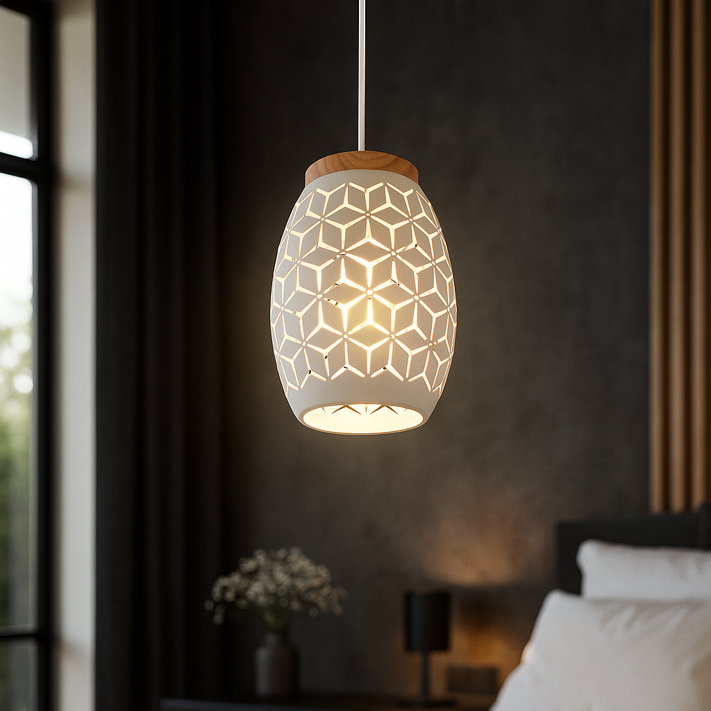 Pendul Decorativ BIDAR 1xE27 Alb