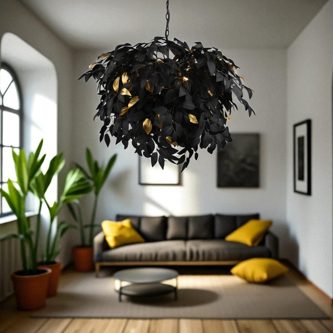 Lustra Suspendata Luxury LEAVY Black