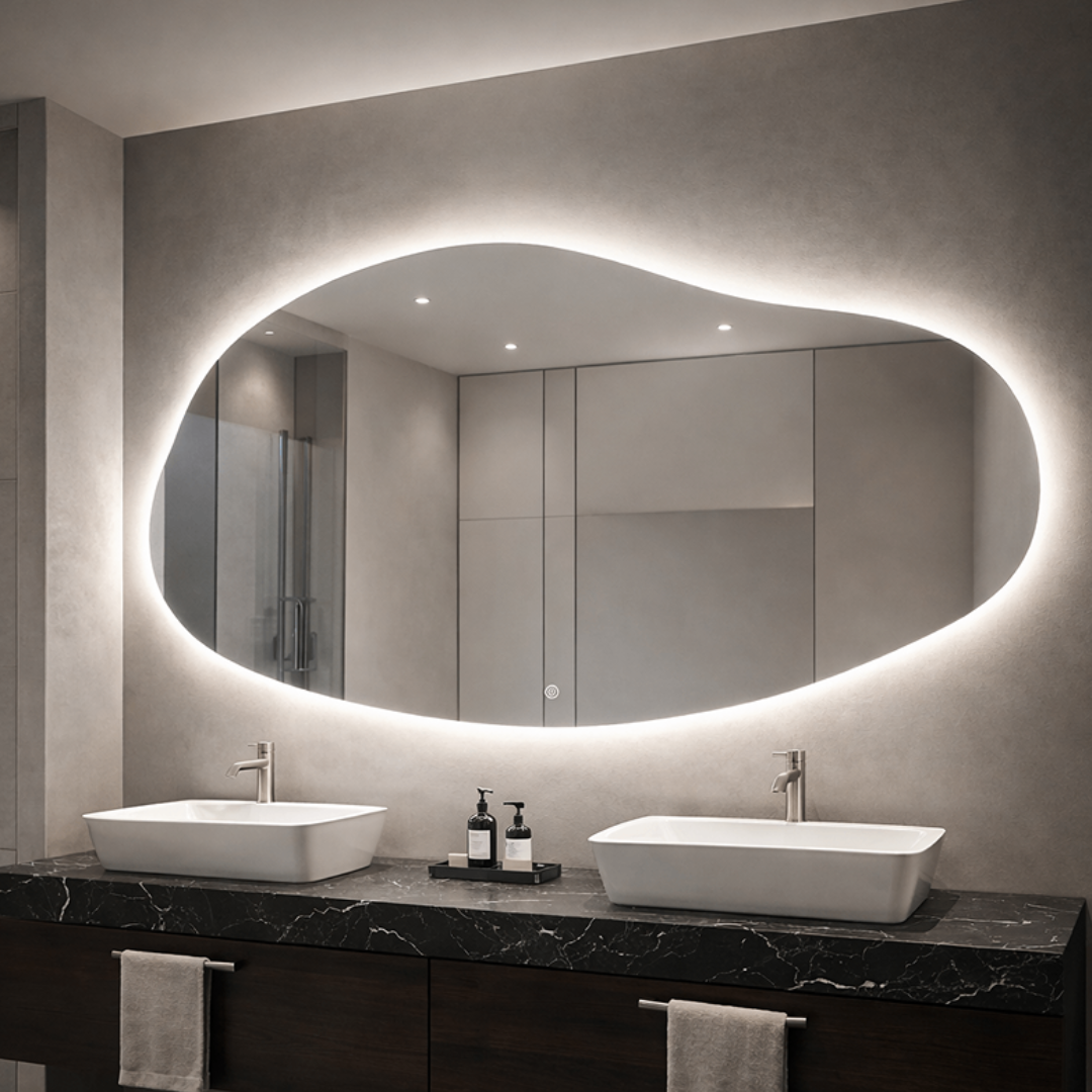 Oglinda LED FRAMELESS MONACO 140x90CM 3 Lumini si Touch