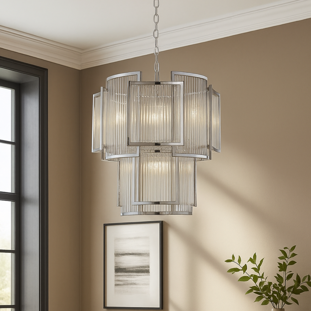 Candelabru Cristal Luxury Chrome SERGIO