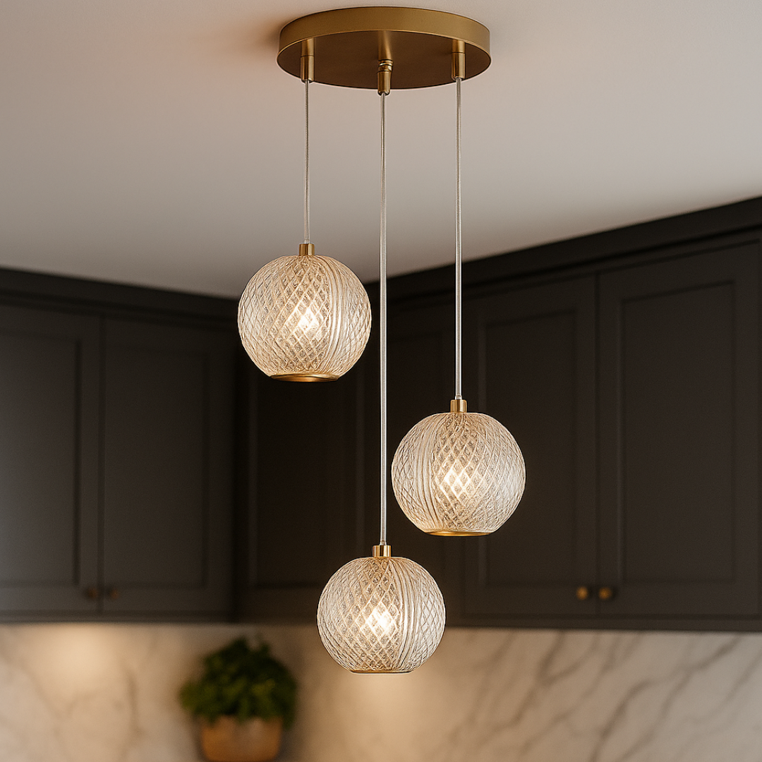 Lustra Abajur 3xG9 Cebolla Gold