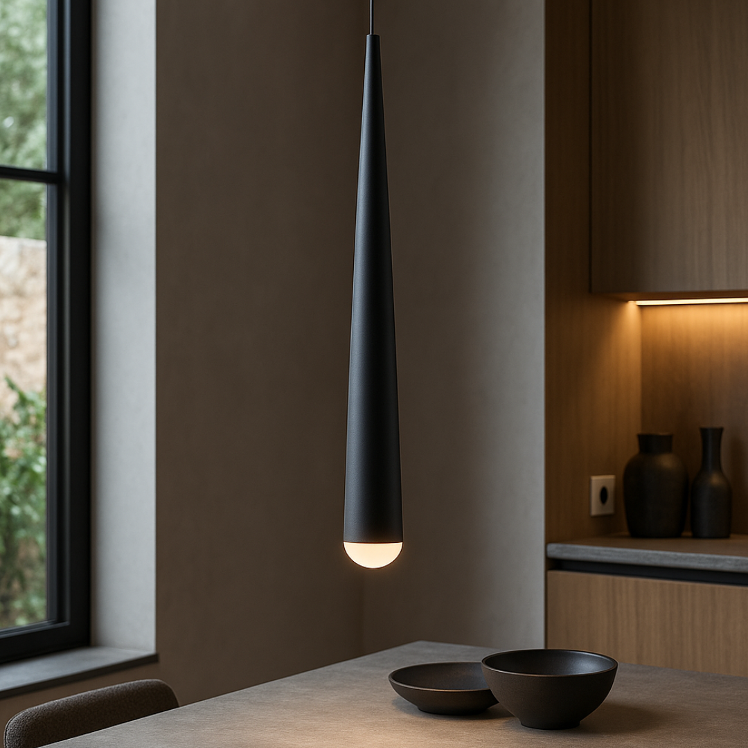 Pendul LED Premium CALA Black 5.5W, 3 lumini din buton, Dimabil