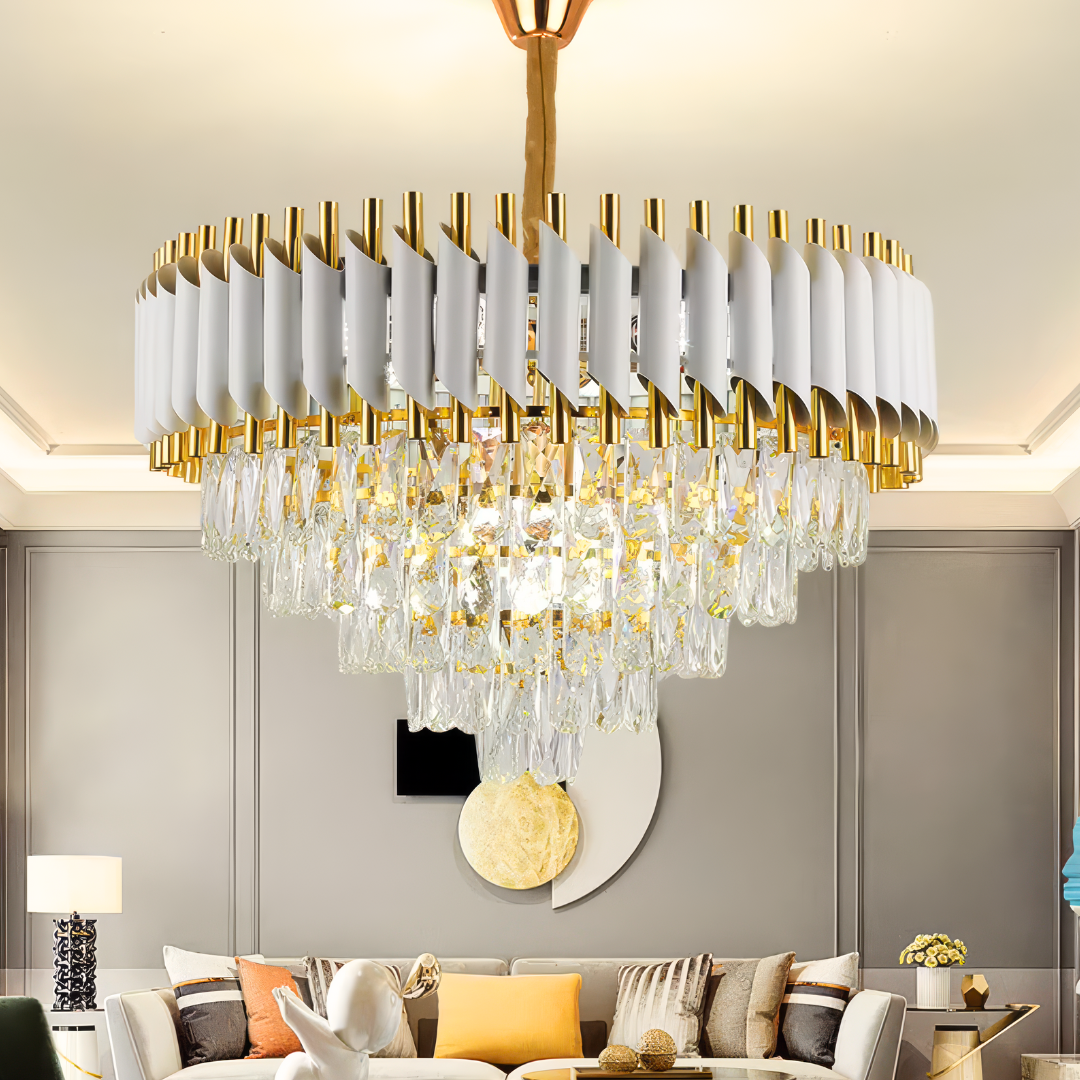 Candelabru Cristal WHITE PANTHER 75CM