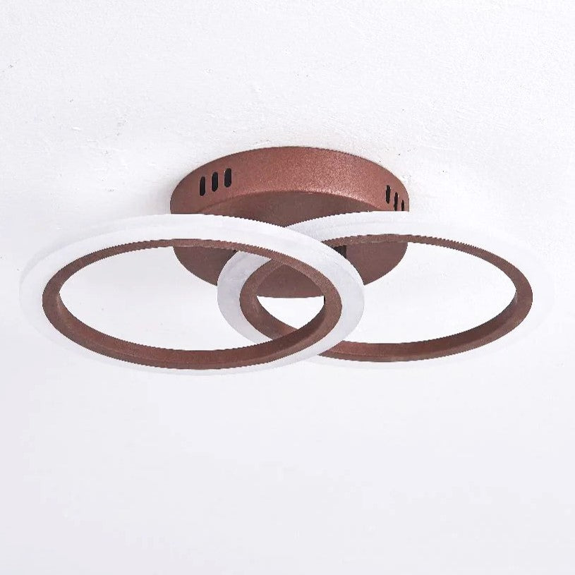 Lustra LED 1+1 Circle Design Maro Echivalent 300W Telecomanda