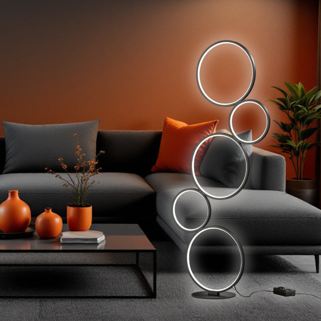 Lampadar LED PREMIUM 36W 115cm RONDO Black