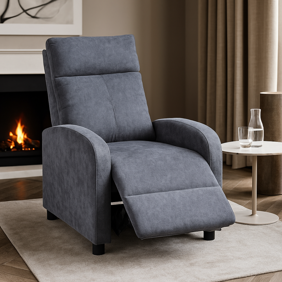 Fotoliu Recliner Stofa Gri Inchis