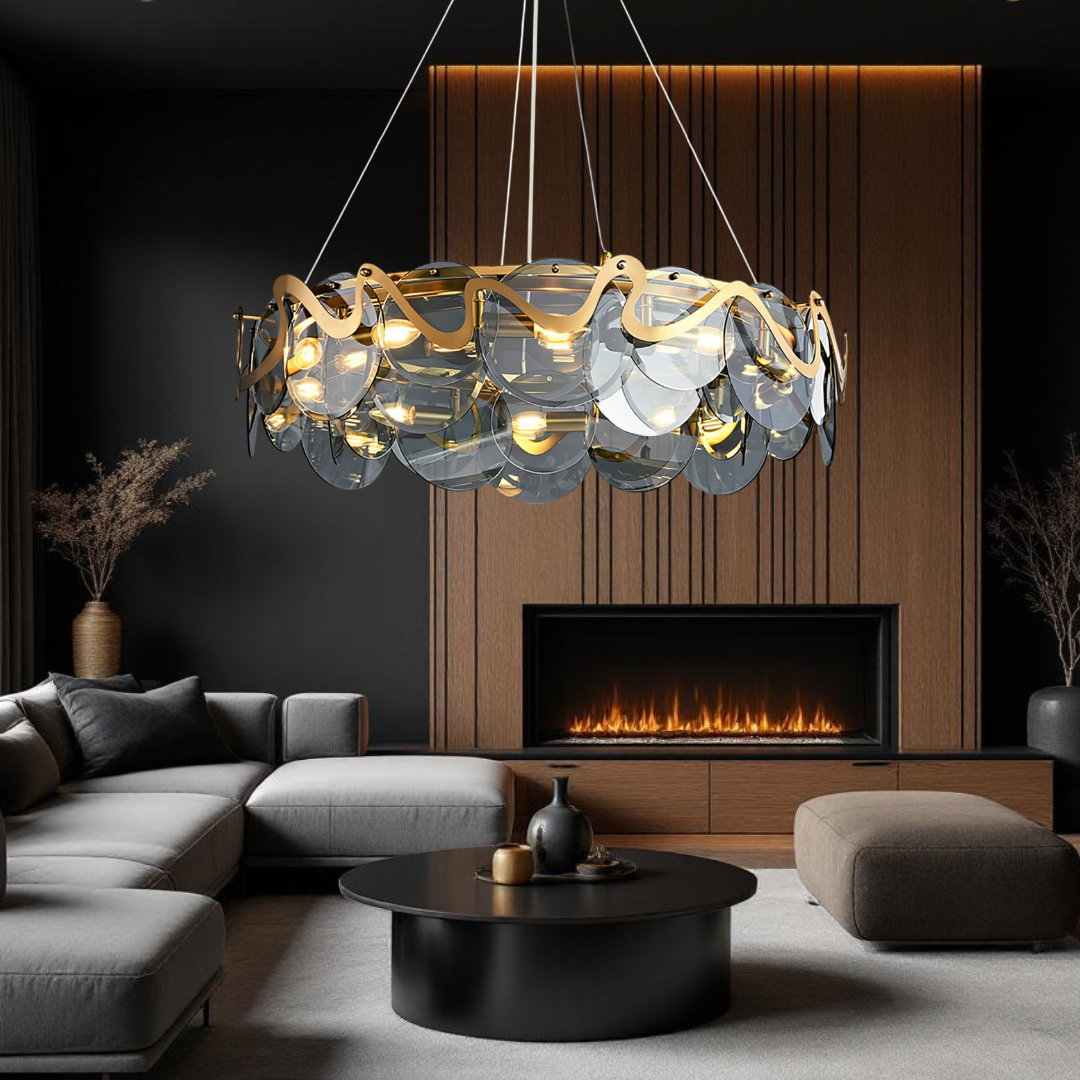 Candelabru Maxi HARA Gold 10xE14 Ø75CM