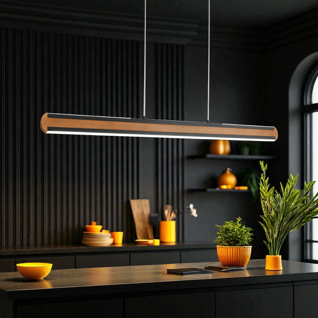 Lustra LED Suspendata DEACON Wood Echivalent 500W