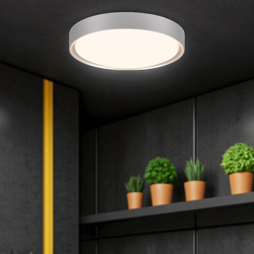 Plafoniera LED Baie IP44 Clarimo Grey 12W Echivalent 100W