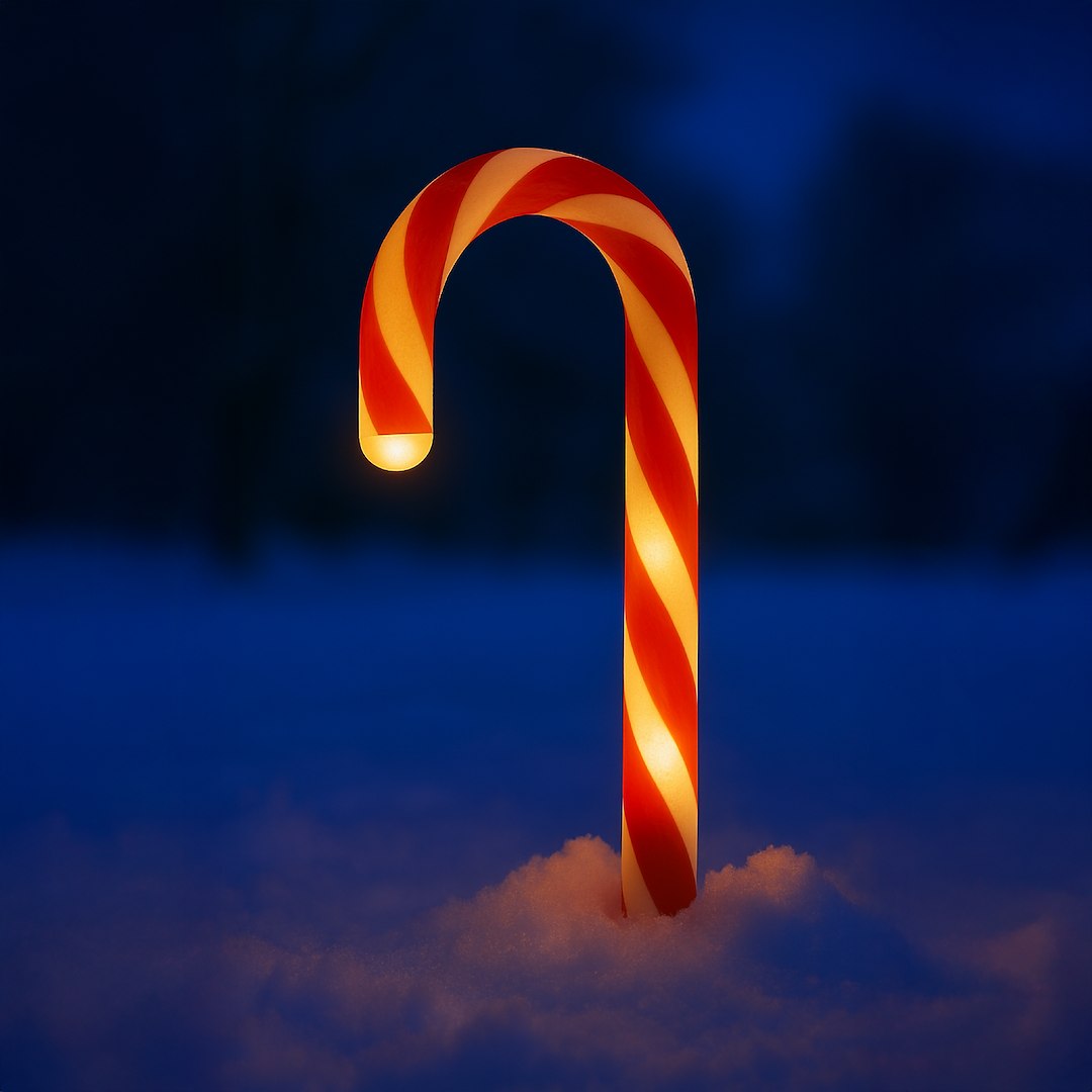 Set 5 x Bastonase Candy LED de Craciun 70CM | IP44 | 10W