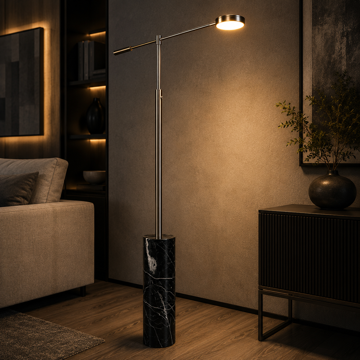 Lampadar LED Premium Fiore Silver 145CM