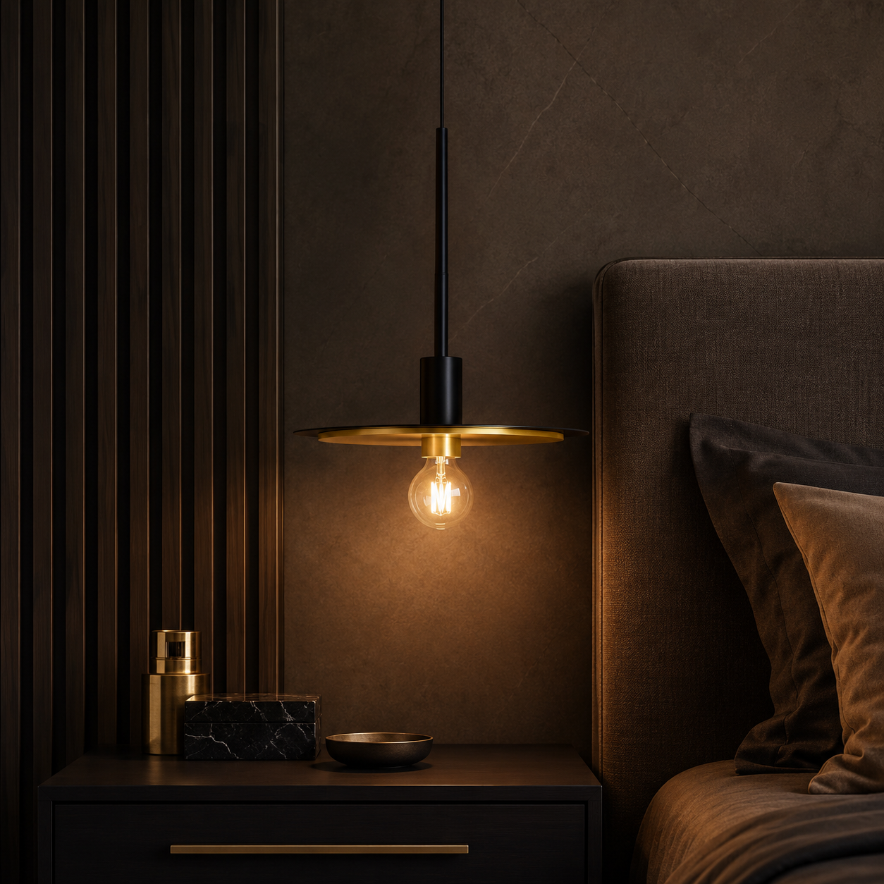 Pendul PENY Unique 1xE27 Black&Gold