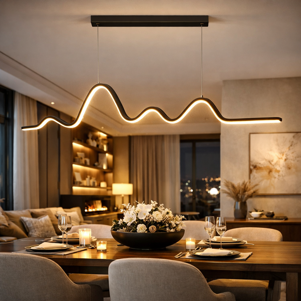 Lustra LED DYLO Black Echivalent 350W Telecomanda