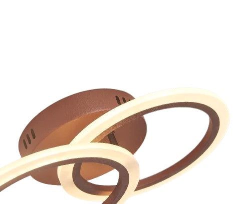 Lustra LED 1+1 Circle Design Maro Echivalent 300W Telecomanda