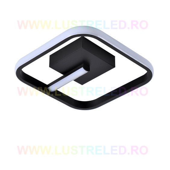 Lustra LED 36W VENUS SQUARE BLACK Echivalent 150W