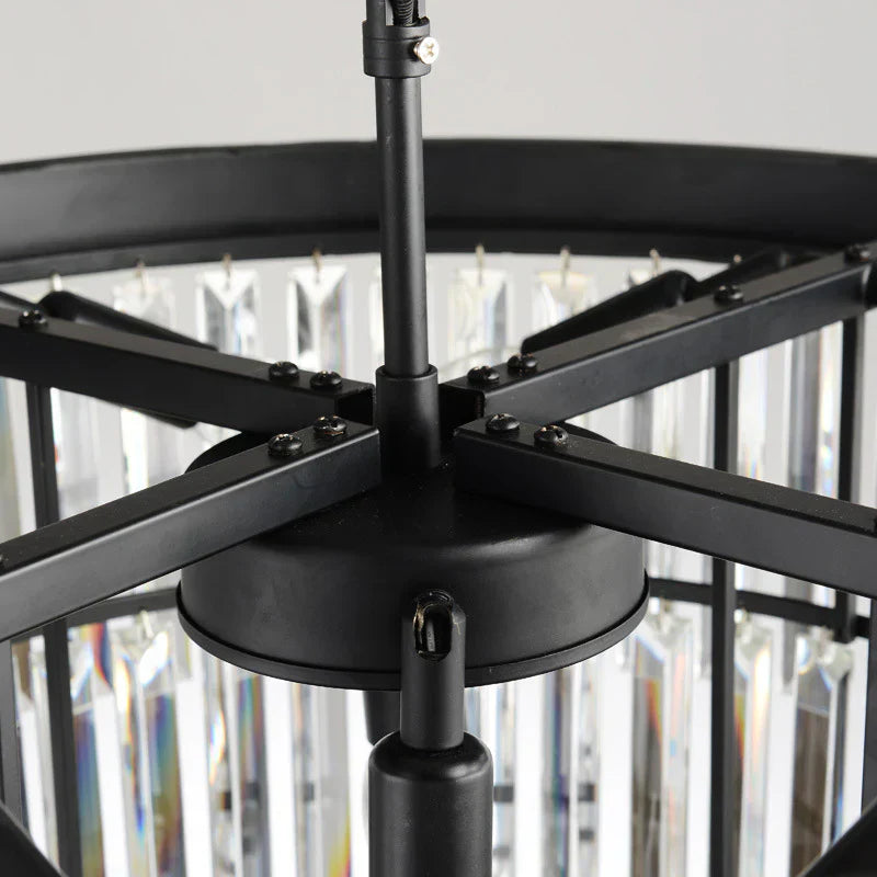 Candelabru Cristal SMOKY BLACK ROUND 600mm