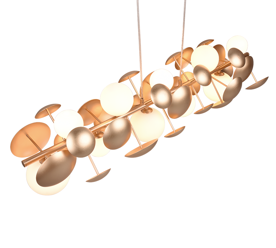 Lustra Suspendata Premium Bubble Gold 10xG9