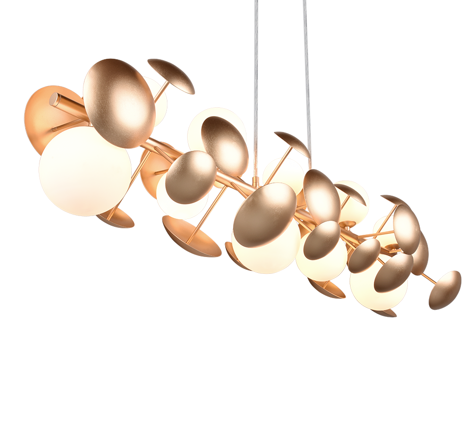 Lustra Suspendata Premium Bubble Gold 10xG9