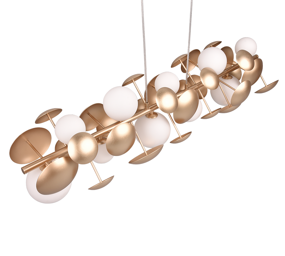 Lustra Suspendata Premium Bubble Gold 10xG9