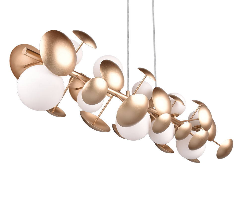 Lustra Suspendata Premium Bubble Gold 10xG9