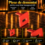 Piese de Demontat HEGZA G1 pentru Corp Liniar Hexagonal LED