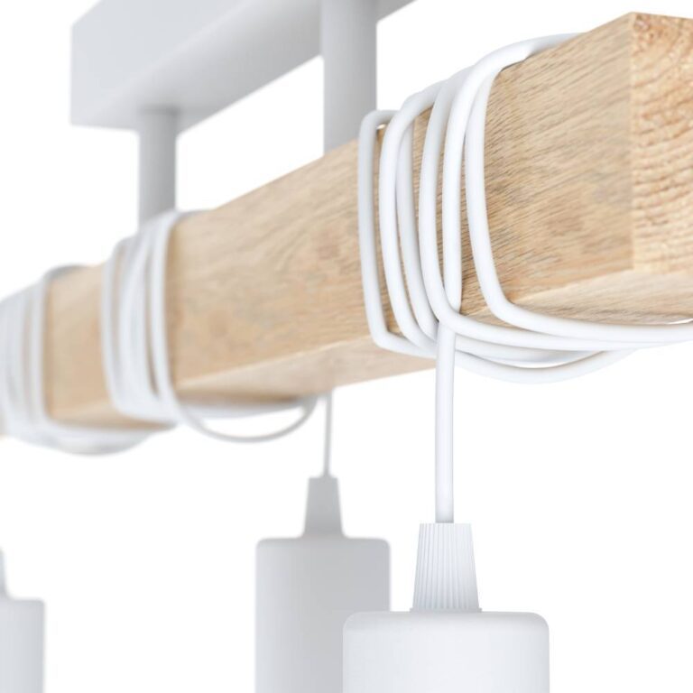 Lustra Vintage Suspendata TOWNSHEND White Wood 3xE27