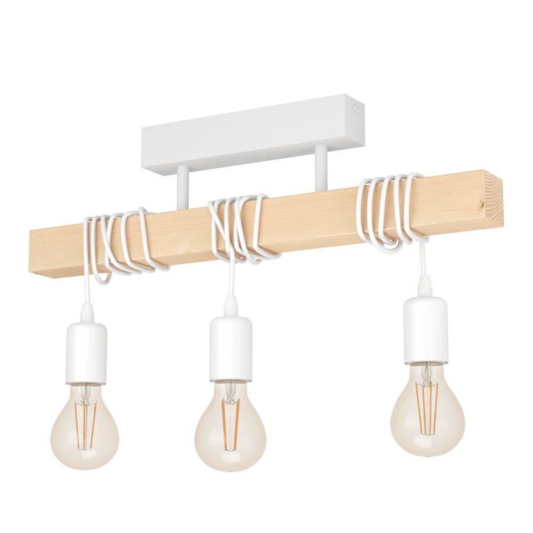 Lustra Vintage Suspendata TOWNSHEND White Wood 3xE27